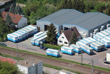 Blick von oben auf den Standort Remshalden, Eisenbahnstraße 2